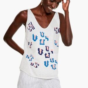 Nic+Zoe Womens Abstract Animal Vital Tank